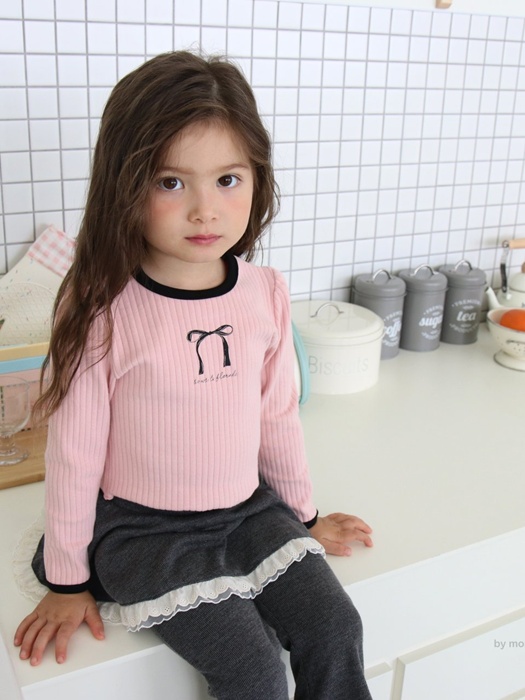 Ribbon Ribbed Tee Ribbon Ribbed Tee