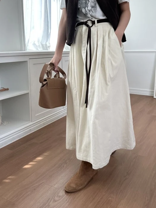 Corduroy Long Skirt