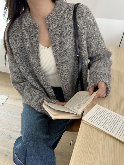 With Knit Zip-up Jacket