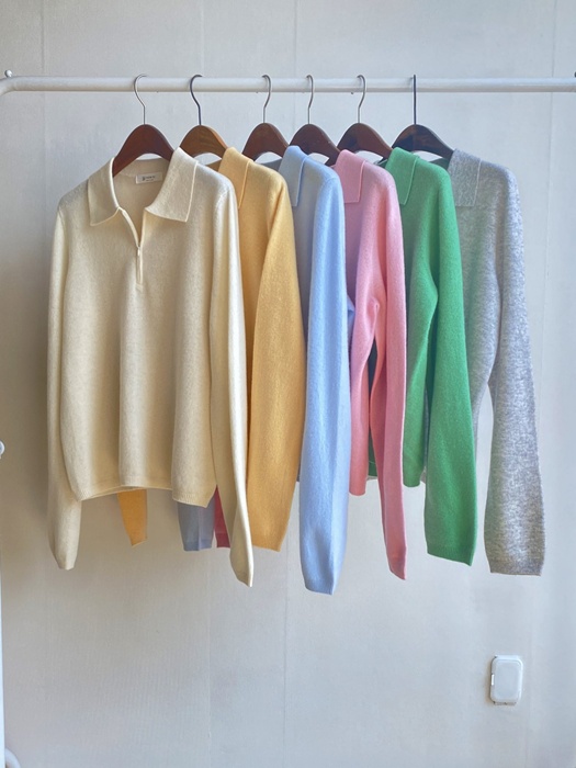 Ellie Collar Knit Half Zipper Top Ellie Collar Knit Half Zipper Top