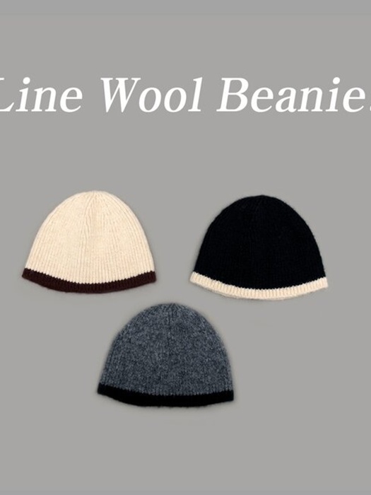 Line Wool Beanie