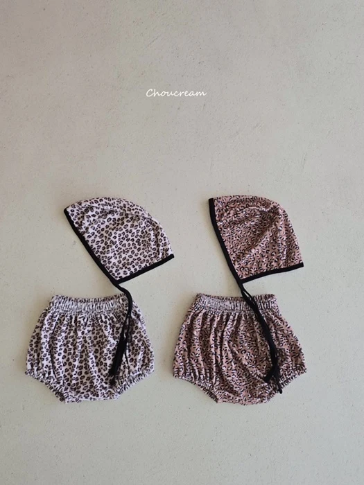 Leopard Bloomer Bonnet Set Leopard Bloomer Bonnet Set