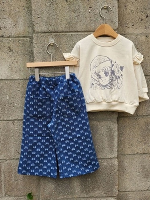 Denim Ribbon Wide Pants Denim Ribbon Wide Pants