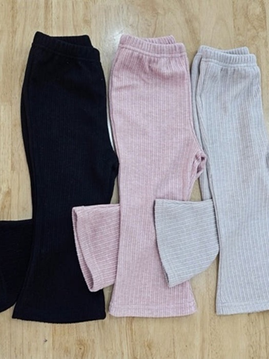 Ribbed Flare Stretch Pants Ribbed Flare Stretch Pants