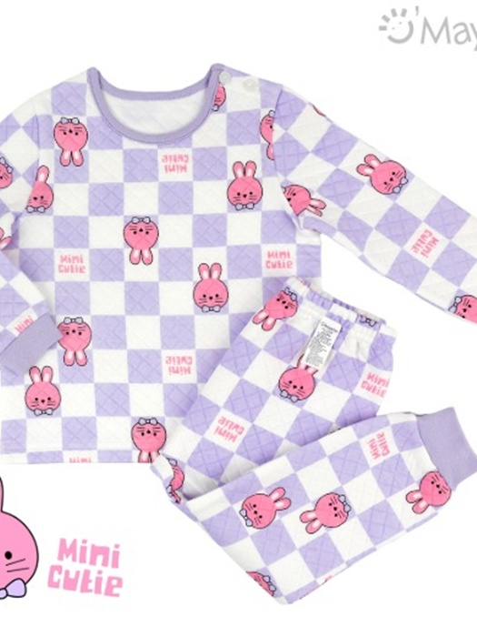 Checker Purple Rabbit Warm Easywear