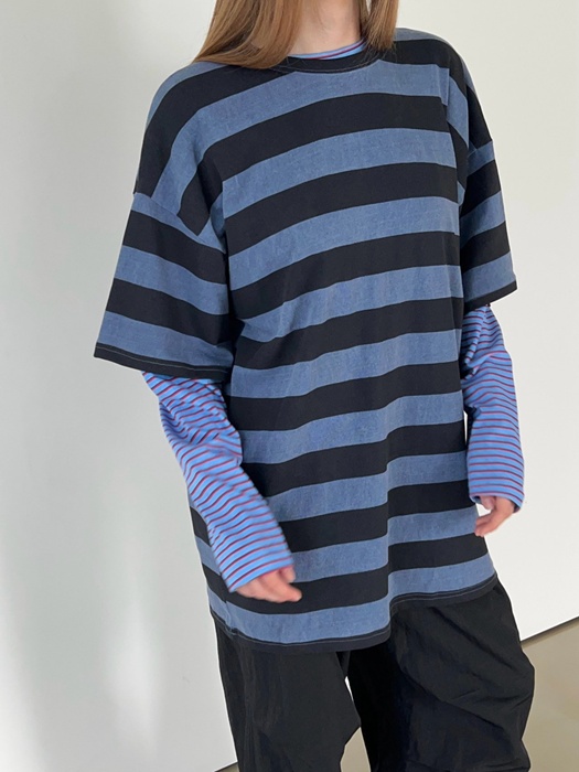 Pigment Big Stripe Boxy Tee Pigment Big Stripe Boxy Tee
