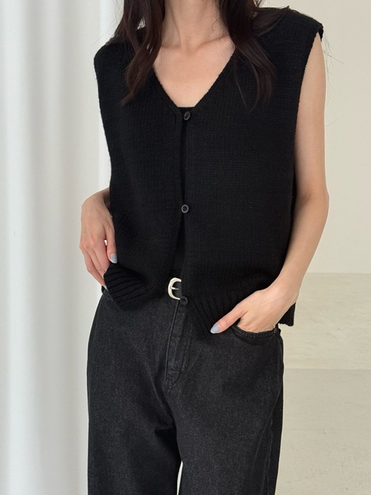 Sorobo Knit Vest Cardigan