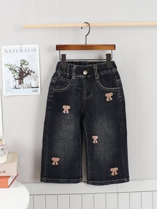 Fuzzy Ribbon Jeans