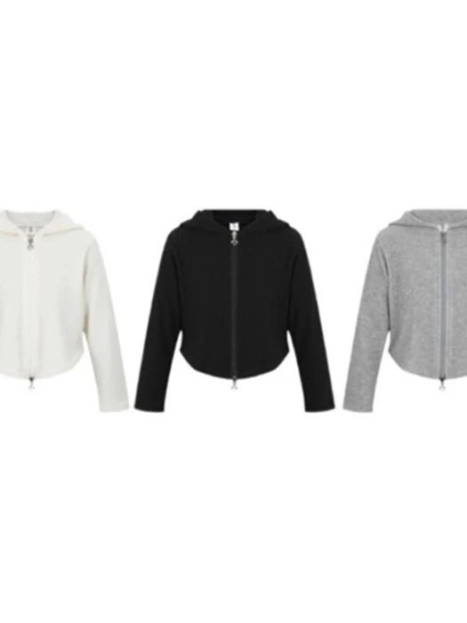 Lovely Ribbed Hoodie Zip-up Lovely Ribbed Hoodie Zip-up