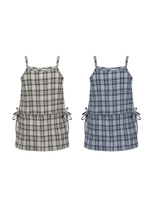 Layered Check One-piece Layered Check One-piece