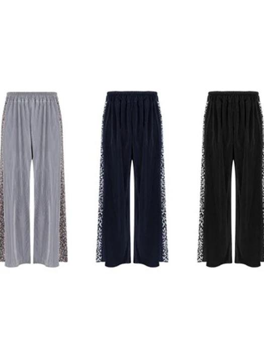 Leopard Ribbed Wide Pants (ADULT) Leopard Ribbed Wide Pants (ADULT)