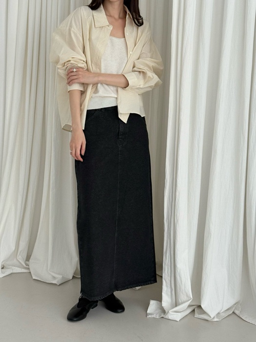 Marchell Denim Maxi Skirt