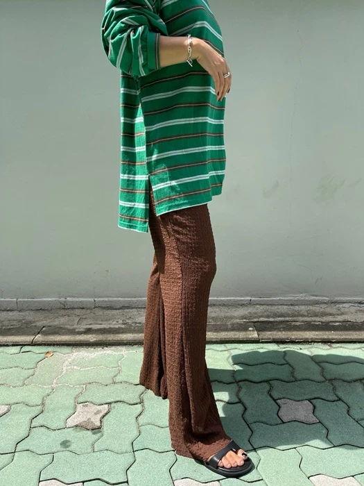 Wrinkle Bootcut Pants
