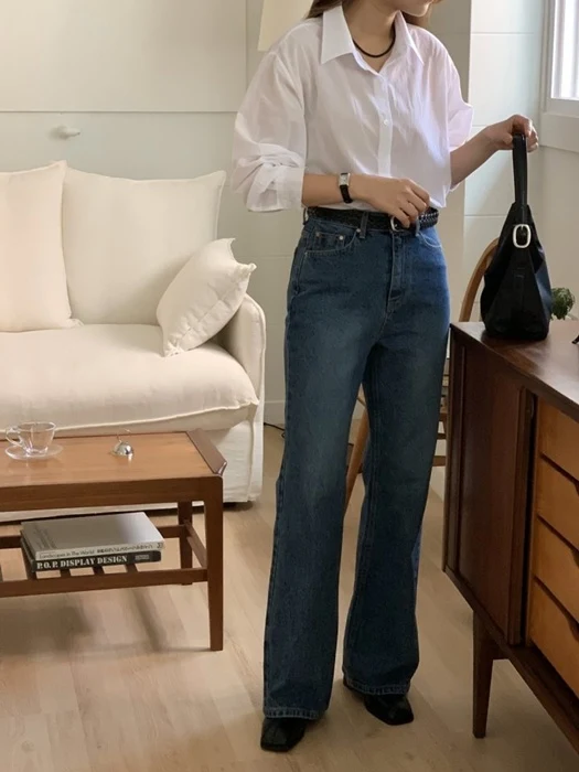 Brushed Bootcut Denim Pants Brushed Bootcut Denim Pants