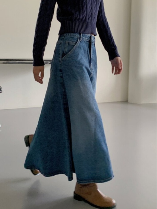 Flare Denim Long Skirt Flare Denim Long Skirt