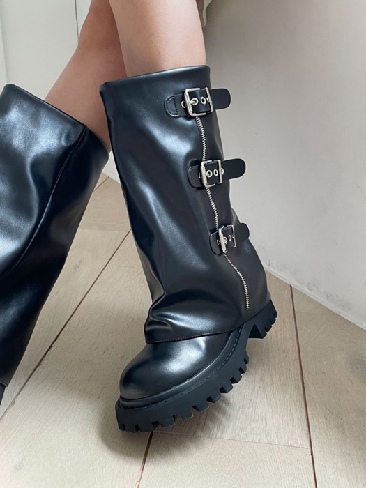 Buckle Rider Half Boots