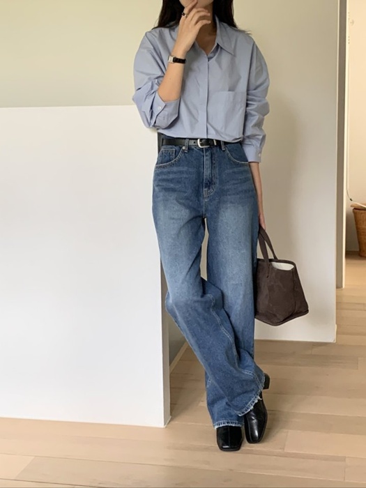Raw Hem Vintage Cat Straight Denim Pants Raw Hem Vintage Cat Straight Denim Pants