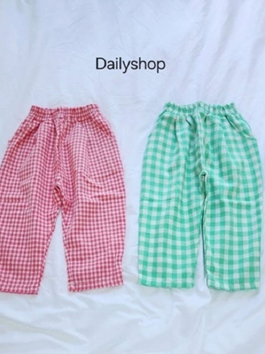 Cotton Check Pants