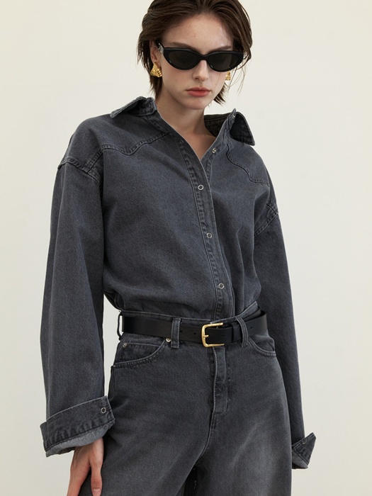 Gray Denim Shirt