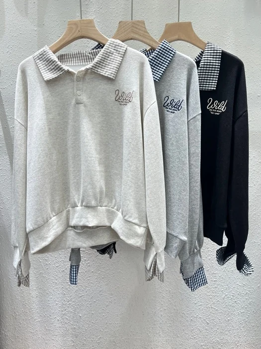 Check Shirt Sweatshirt Check Shirt Sweatshirt