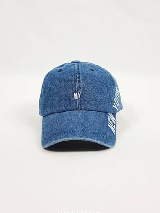 NY Side Embroidery Ball Cap (Denim)