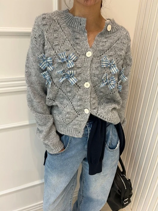 Ribbon Lace Knit Cardigan Ribbon Lace Knit Cardigan