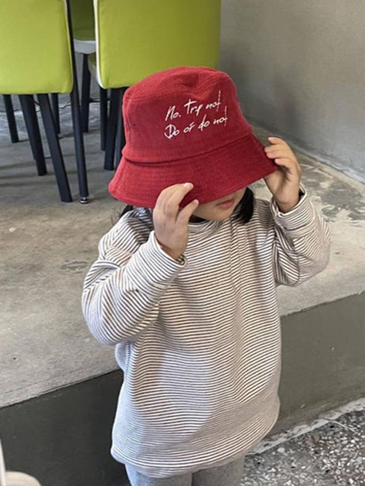 Corduroy Embroidered Bucket Hat
