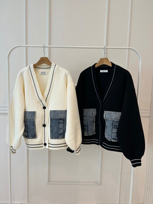 Denim Pocket Cardigan Denim Pocket Cardigan