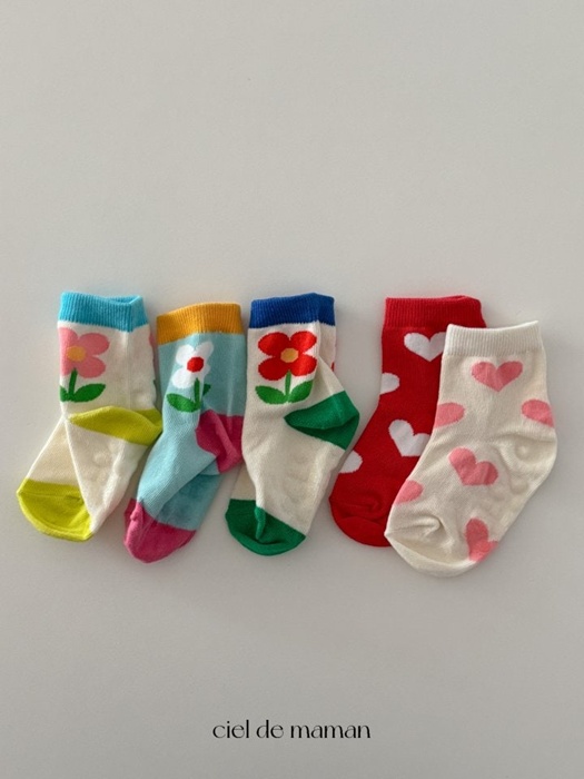 Flower Heart Socks Flower Heart Socks