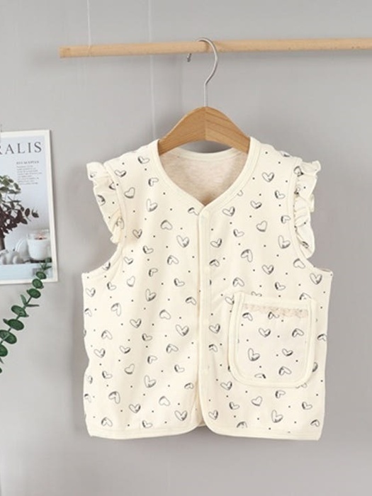 Heart Frill Cotton Vest
