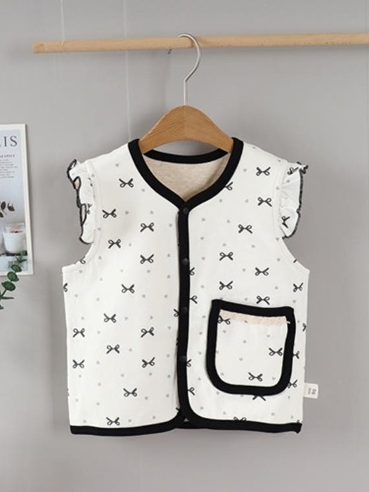 Ribbon Frill Cotton Vest