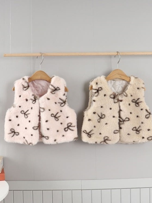 Ribbon Fur Vest