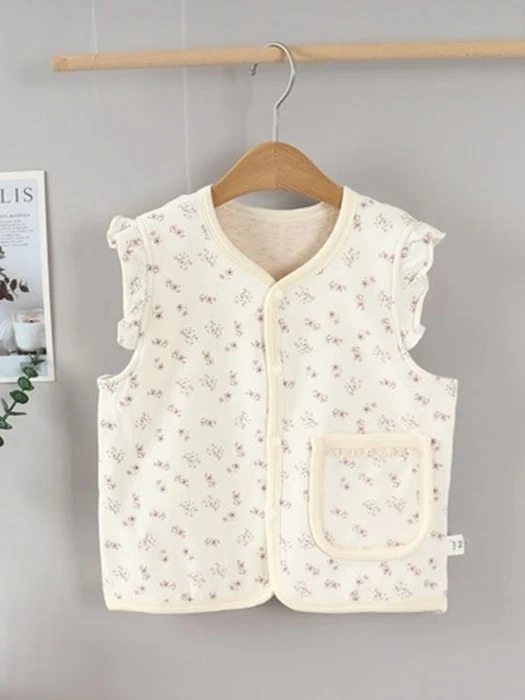 Flower Frill Cotton Vest
