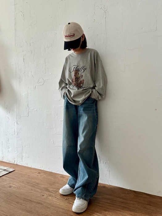 Dart Wide Denim Pants