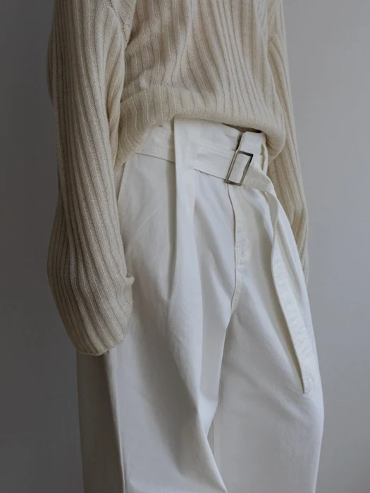Premium Peach Volume Belted Wide Pants Premium Peach Volume Belted Wide Pants