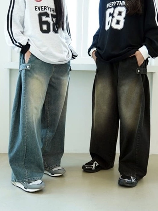 Buckle Strap Denim Pants Buckle Strap Denim Pants