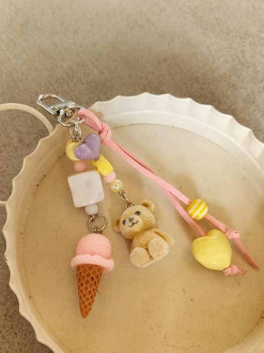Ice Cream Bear Keyring Key Holder Ice Cream Bear Keyring Key Holder