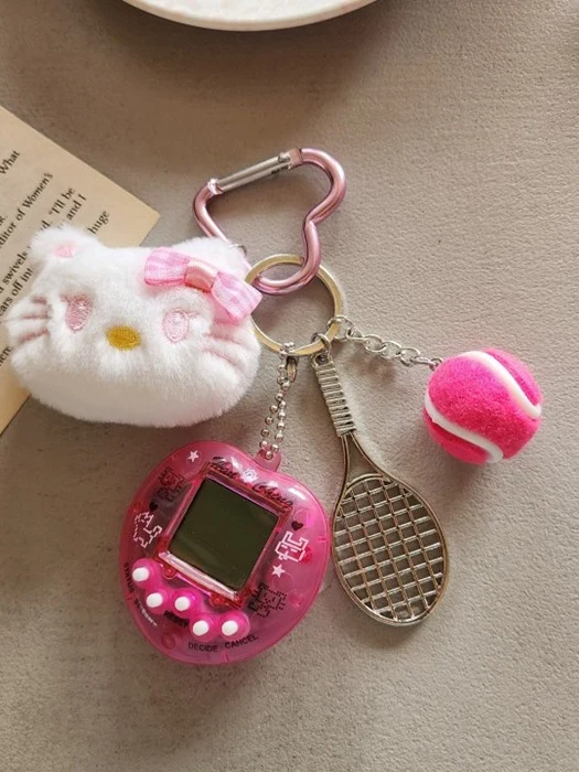 Pink Cat Game Console Keyring Pink Cat Game Console Keyring