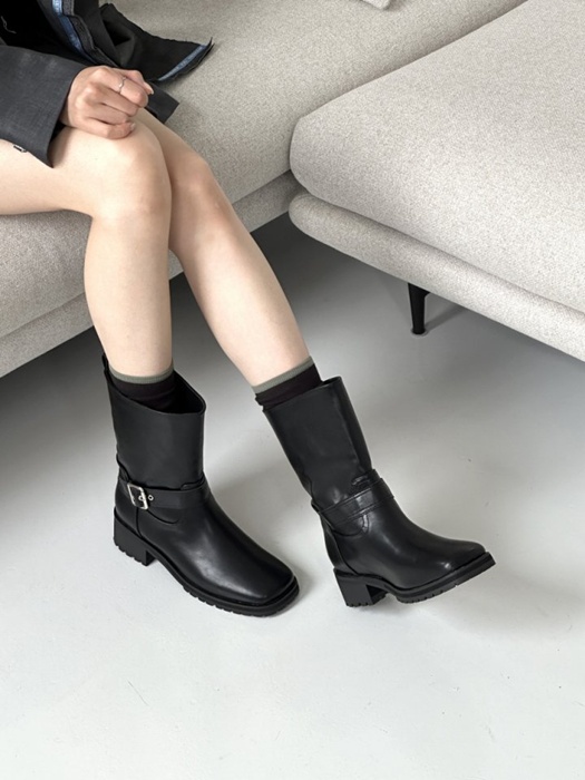 Buckle Rider Half Boots