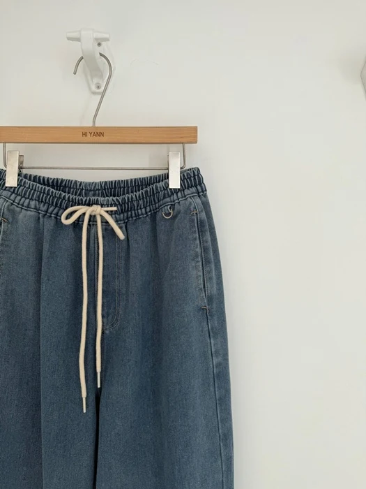Wide Banding Denim Pants Wide Banding Denim Pants