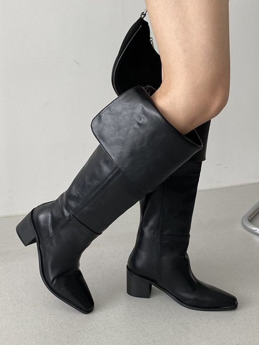 Long Fold-over Half Boots