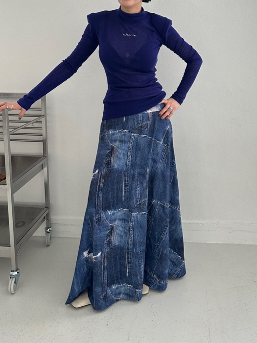 Denim Patch Skirt Denim Patch Skirt