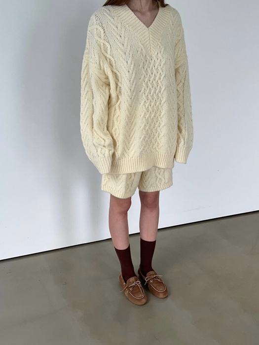 Wool Cable Knit Shorts Wool Cable Knit Shorts