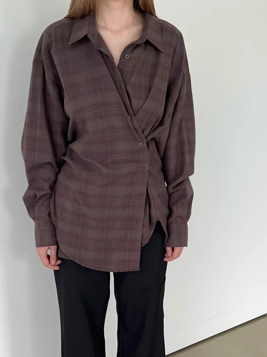 Check Wrap Shirt Check Wrap Shirt