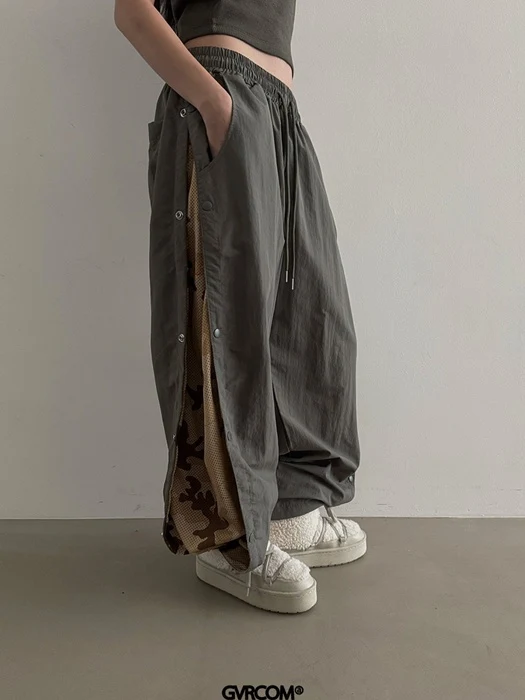 Washed Snap Pants Washed Snap Pants