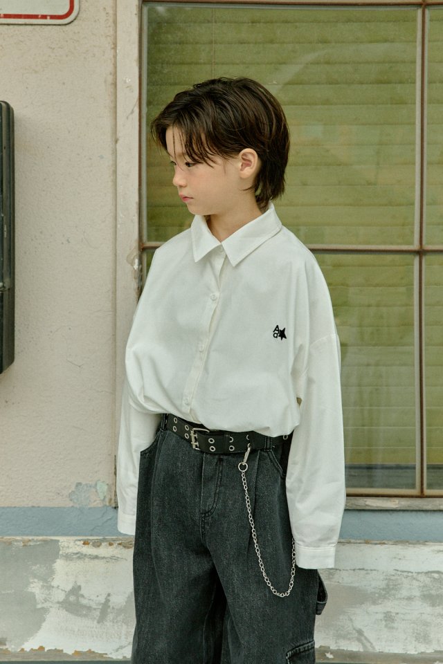 A-Market - Korean Children Fashion - #Kfashion4kids - Black Denim Carfender Pants - 12