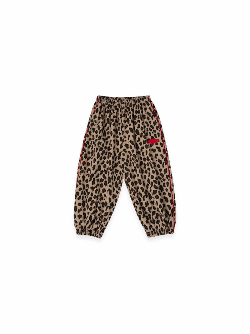 A-Market - Korean Children Fashion - #Kfashion4kids - Leopard Piping Pants (Junior)
