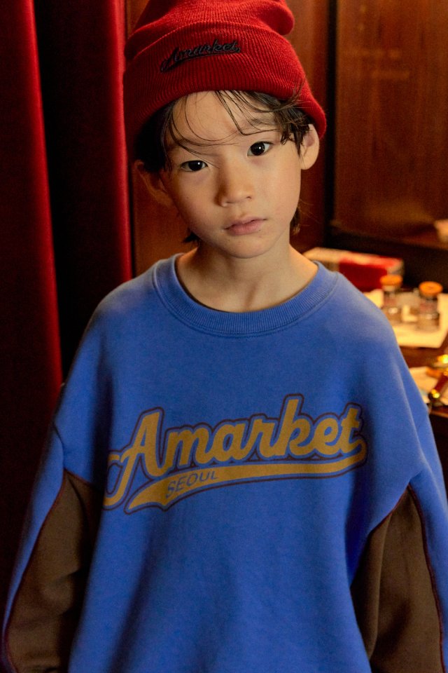 A-Market - Korean Children Fashion - #childofig - Combi Line Sweatshirt - 6