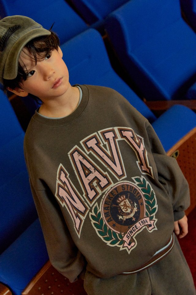 A-Market - Korean Children Fashion - #childofig - Navy Sweatshirt - 7