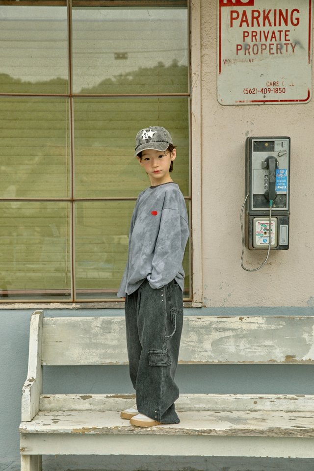 A-Market - Korean Children Fashion - #childrensboutique - Black Denim Carfender Pants - 5